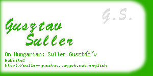 gusztav suller business card